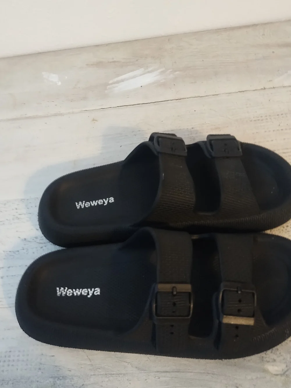 Weweya Cloud Sandals for  Men - Pillow Slippers - Double Buckle Adjusta size 9